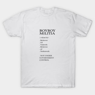 Boyboy Militia Dictionary collection (black) T-Shirt